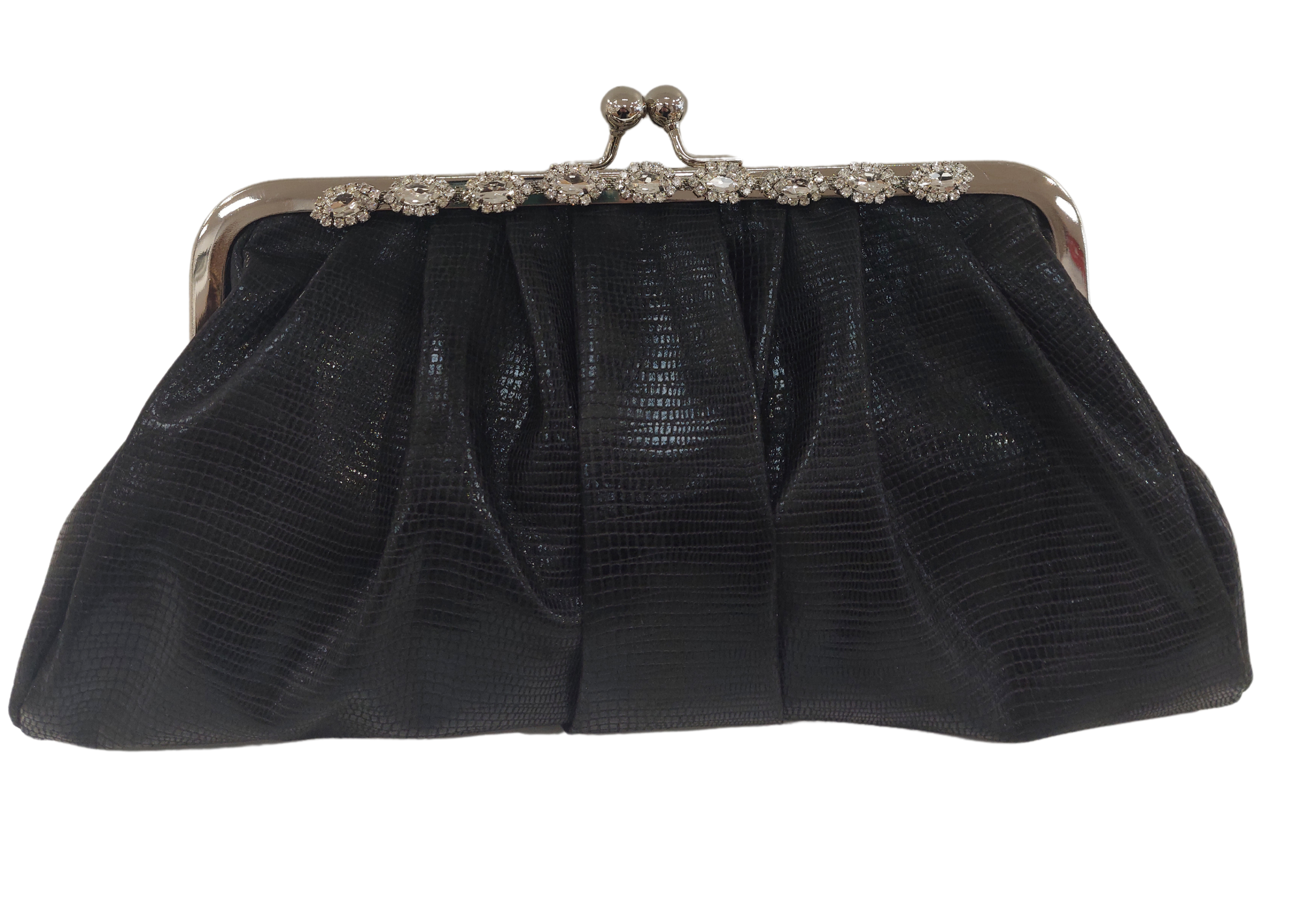 Coco Ritz Ladies Black Diamonte Clutch Bag 1007