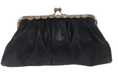 Coco Ritz Ladies Black Diamonte Clutch Bag 1007