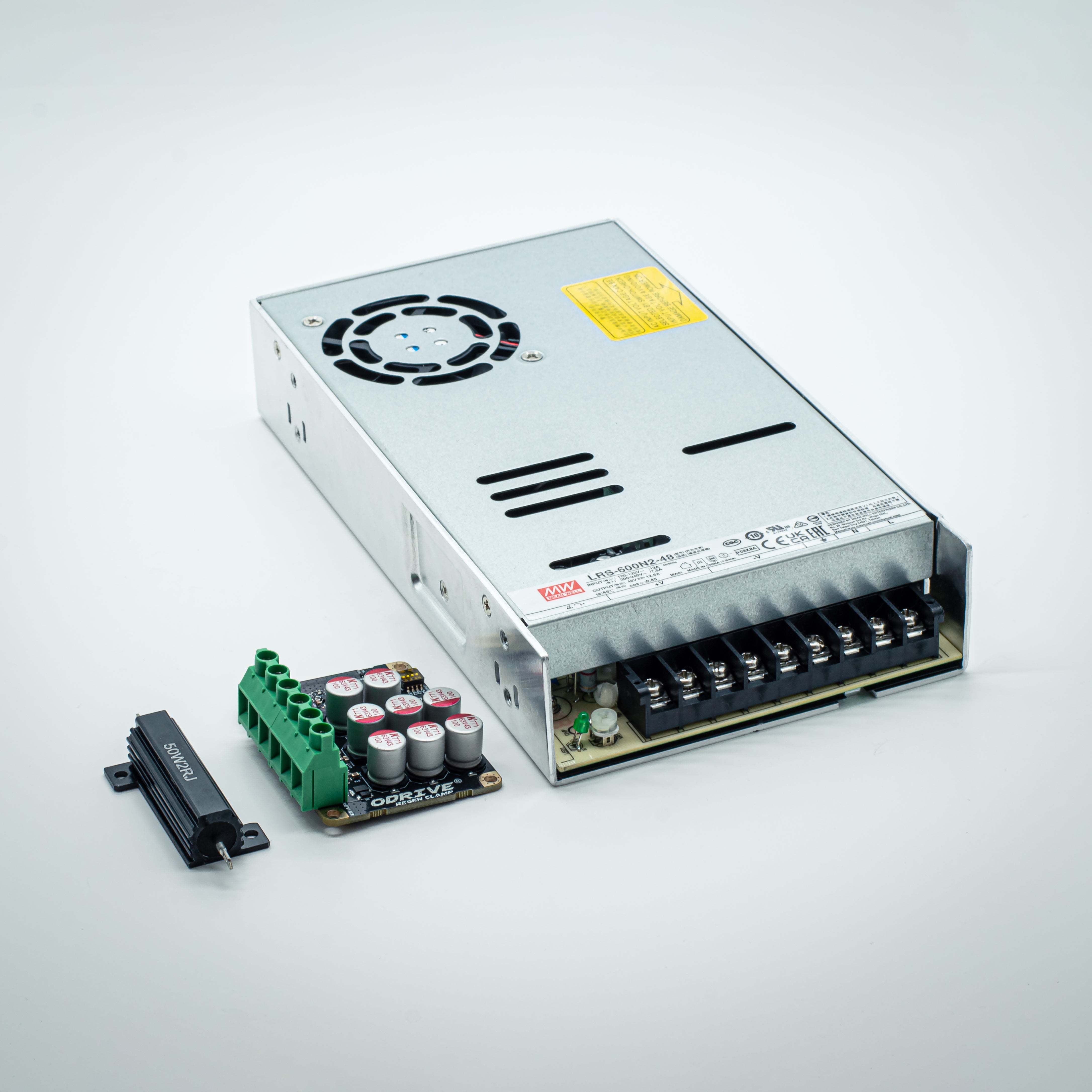 ODrive Regen Clamp and 48V 600W High Peak Power Supply Kit