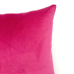 Barbie Fuchsia Solid Velvet Throw Pillow Cover