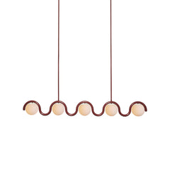 Uveta Lustre Linéaire Rouge & Argenté