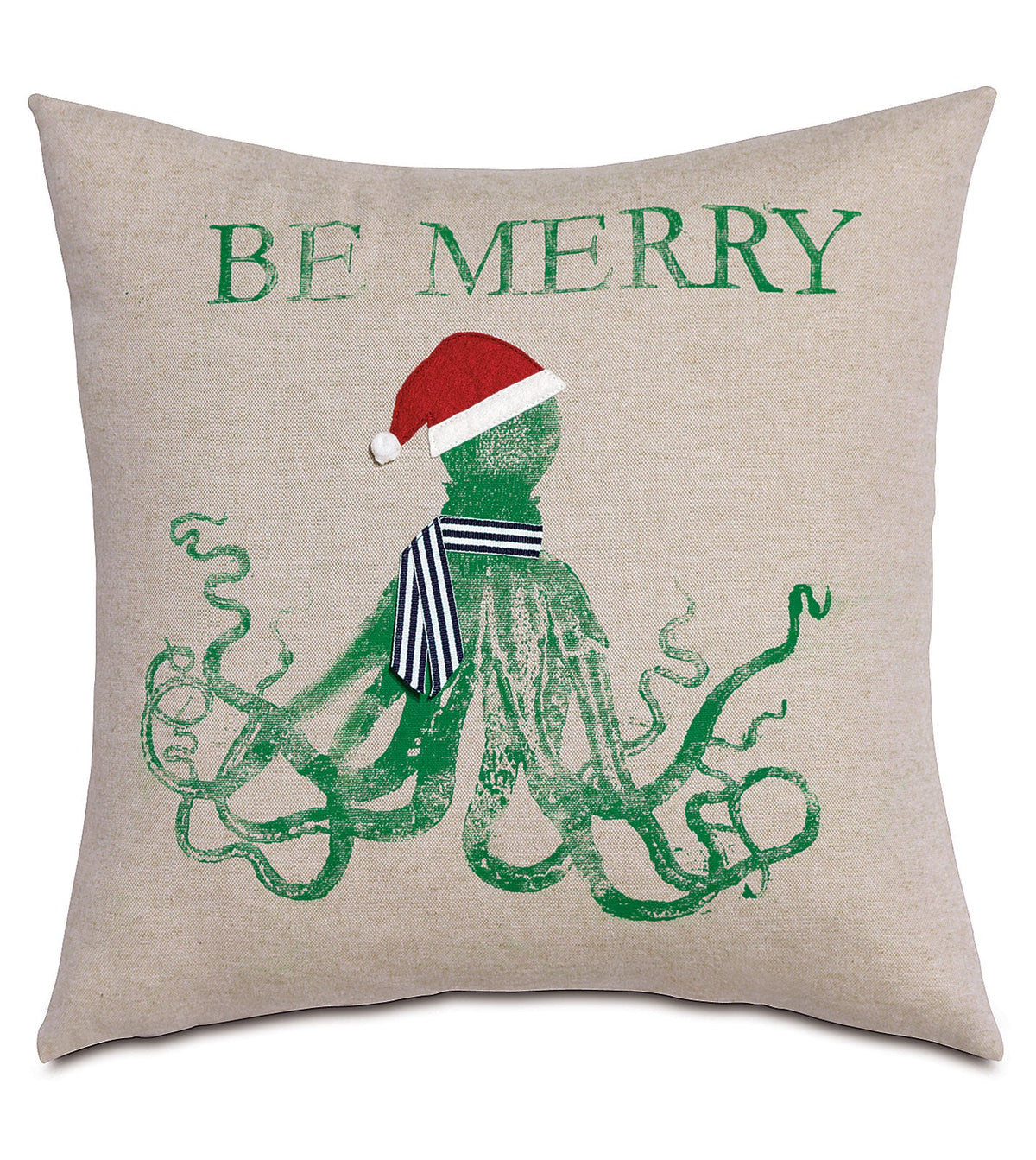 Festive Beach Creature Throw Pillow Cover 18x18