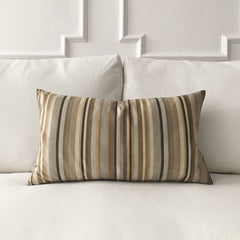 Modern Neutral Woven Striped Decorative Pillow Cover