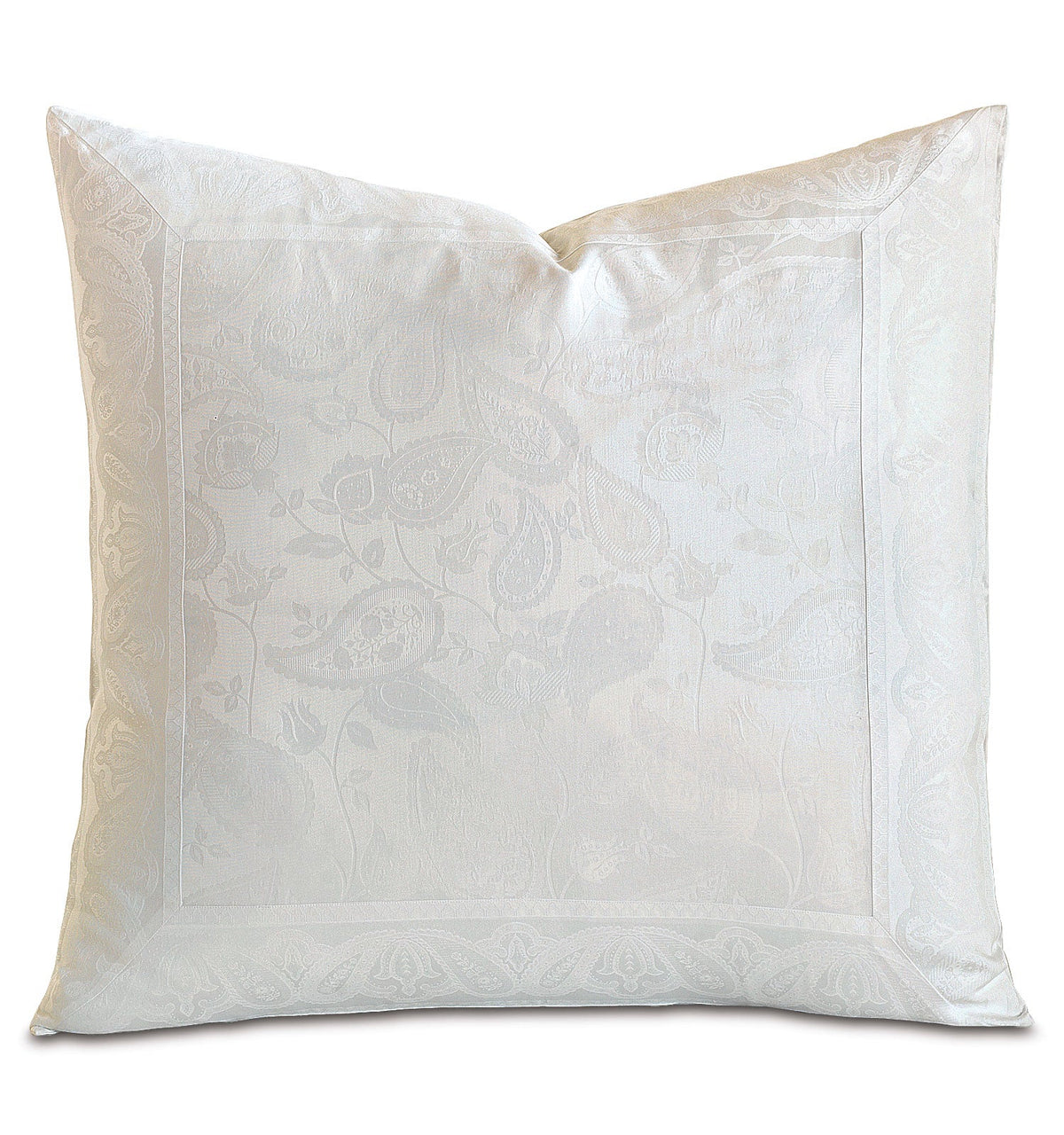 Henna Jacquard Paisley Sham in White