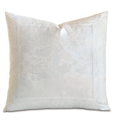 Henna Jacquard Paisley Sham in White