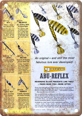 Vintage Garcia Lure Fishing Advertisment Reproduction Metal Sign