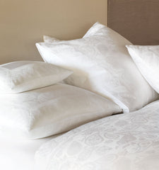Henna Jacquard Paisley Sham in White